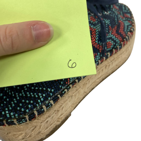 Indigo Rd Shoes Womens Sz 6 Leisa Espadrille Navy Blue‎ Beaded Lace Up Flats New - Picture 5 of 8